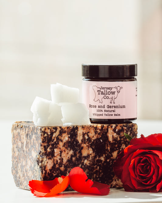 Rose and Geranium Whipped Tallow Balm